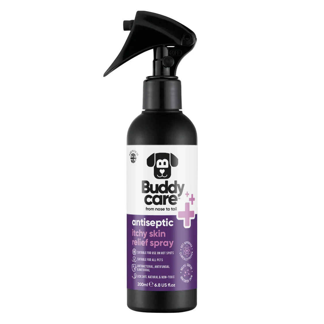 Buddy Care Antiseptic Itchy Skin Relief Spray 200ml