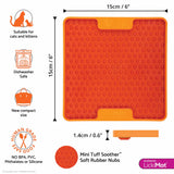 LickiMat Cat Mini Tuff Soother Orange