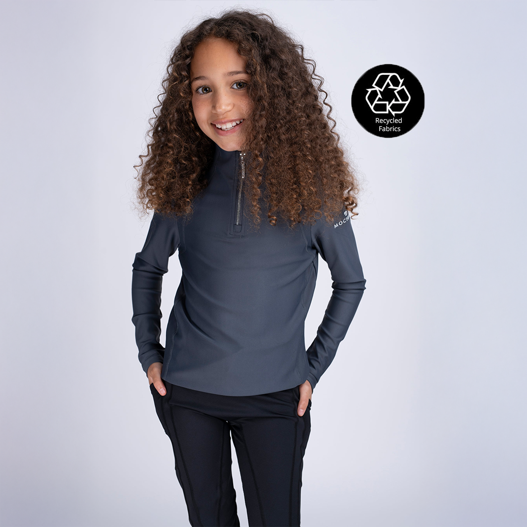 Mochara Young Rider Technical Base Layer Charcoal Recycled