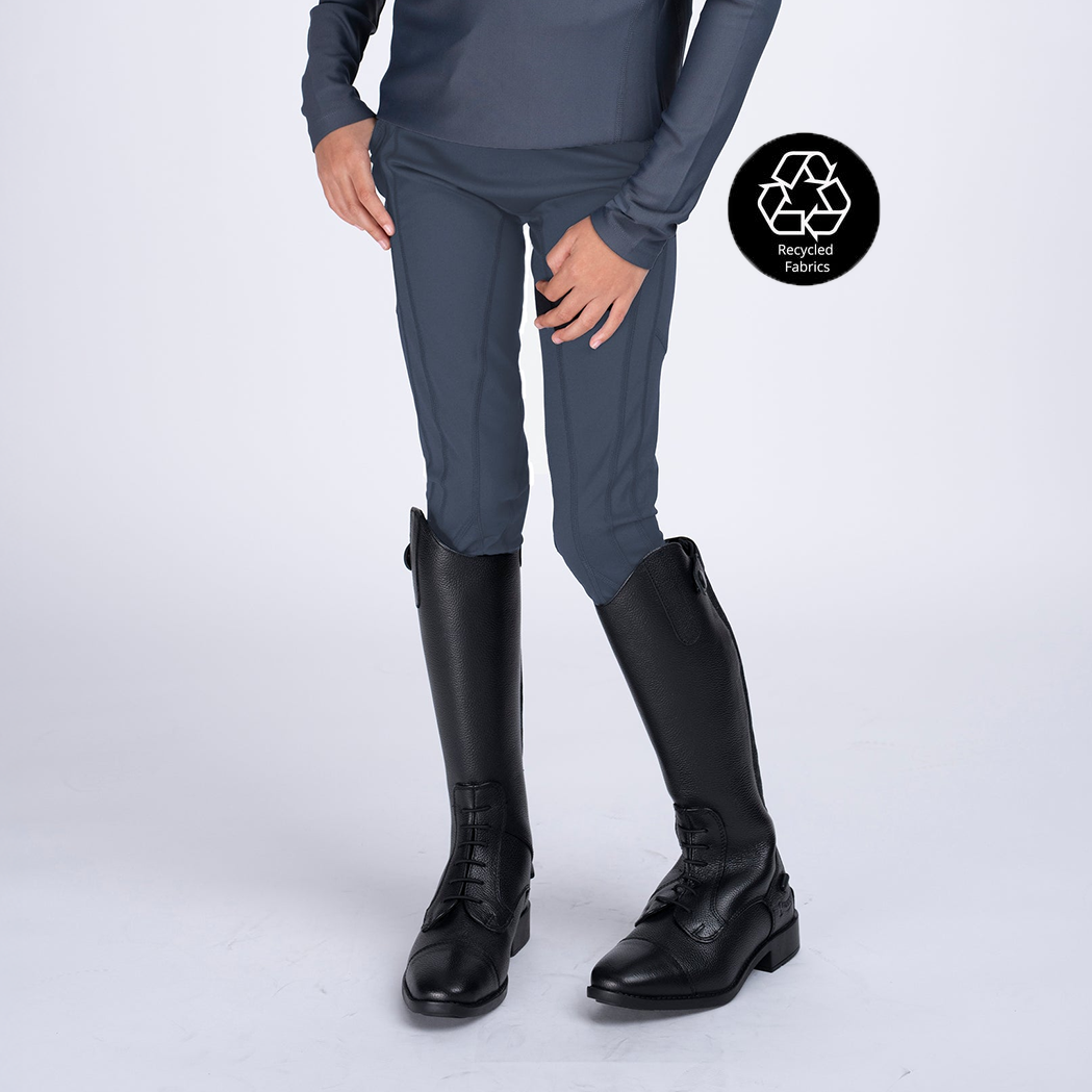 Mochara Young Rider Technical Leggings Charcoal Recycled