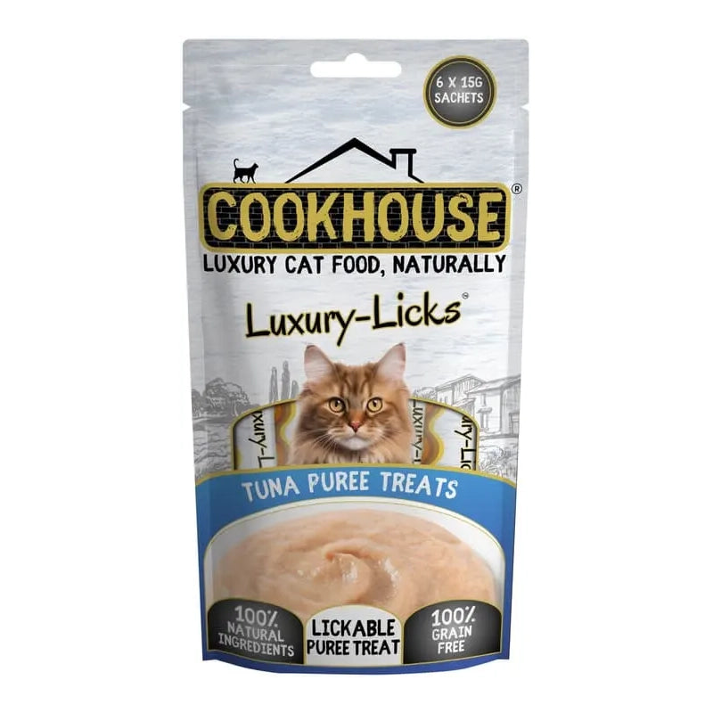 Cookhouse Cat Licks Puree Tuna 6x15g (90g)