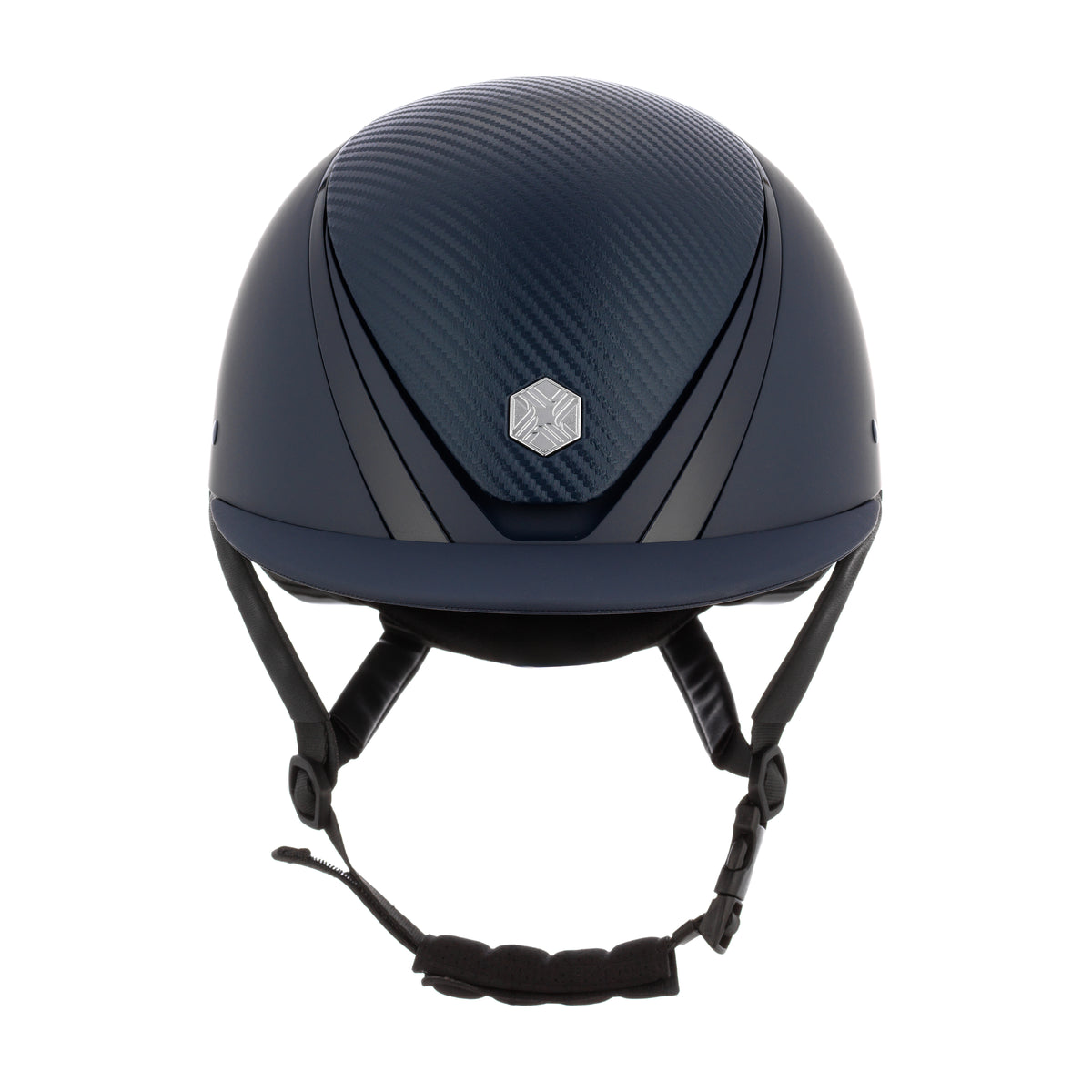 EQx by Charles Owen Hyda Mips Riding Helmet Standard Peak Navy Matte / Navy Gloss Carbon
