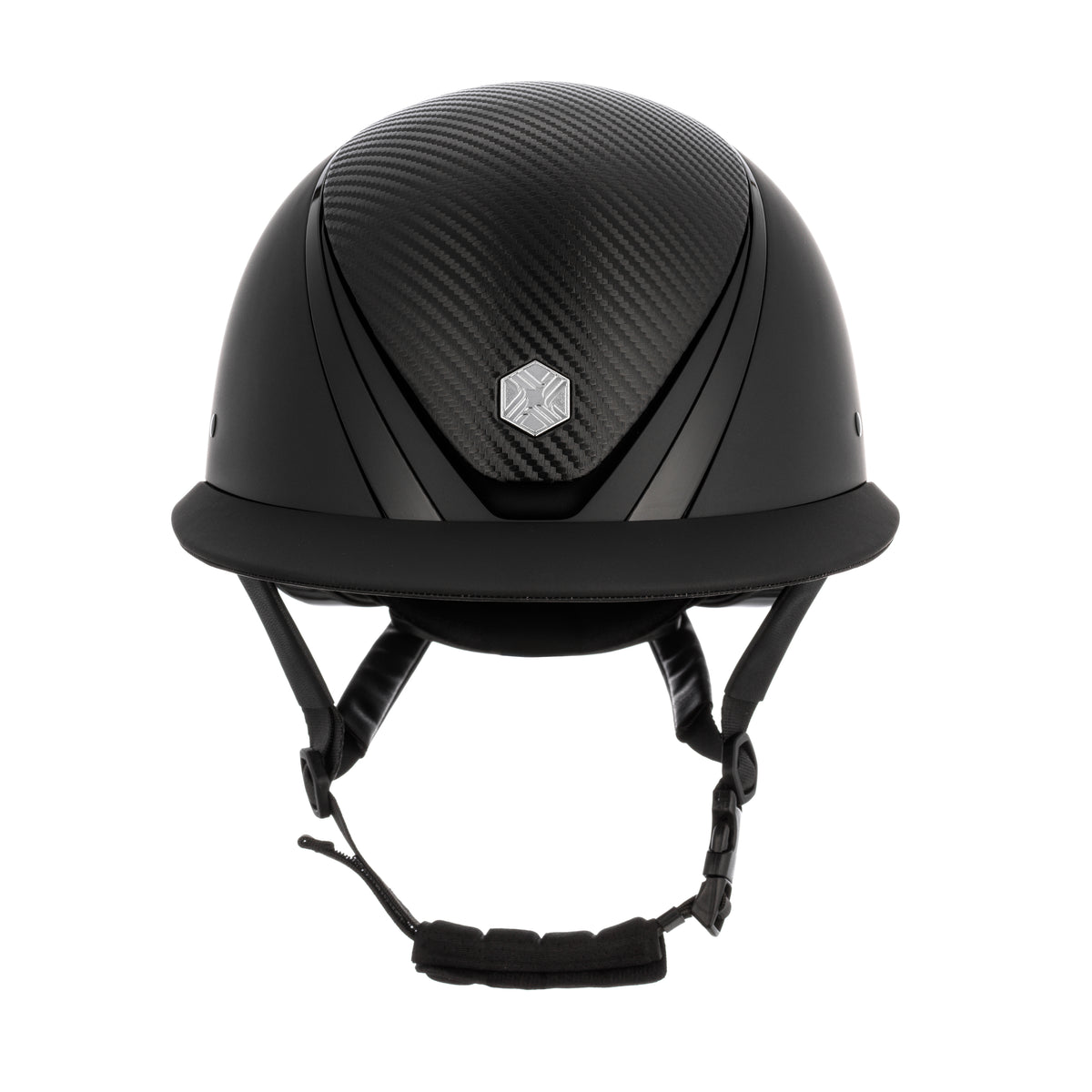 EQx by Charles Owen Hyda Mips Riding Helmet Wide Peak Black Matte / Black Gloss Carbon