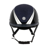 EQx by Charles Owen Hyda Mips Riding Helmet Standard Peak Navy Gloss / Chrome Sparkly