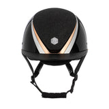 EQx by Charles Owen Hyda Mips Riding Helmet Standard Peak Black Gloss / Rose Gold Sparkly