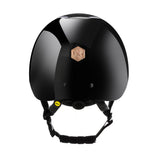 EQx by Charles Owen Hyda Mips Riding Helmet Standard Peak Black Gloss / Rose Gold Sparkly