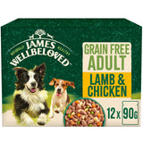 James Wellbeloved Dog - Adult Pouch Grain Free Lamb & Chicken 12x90g