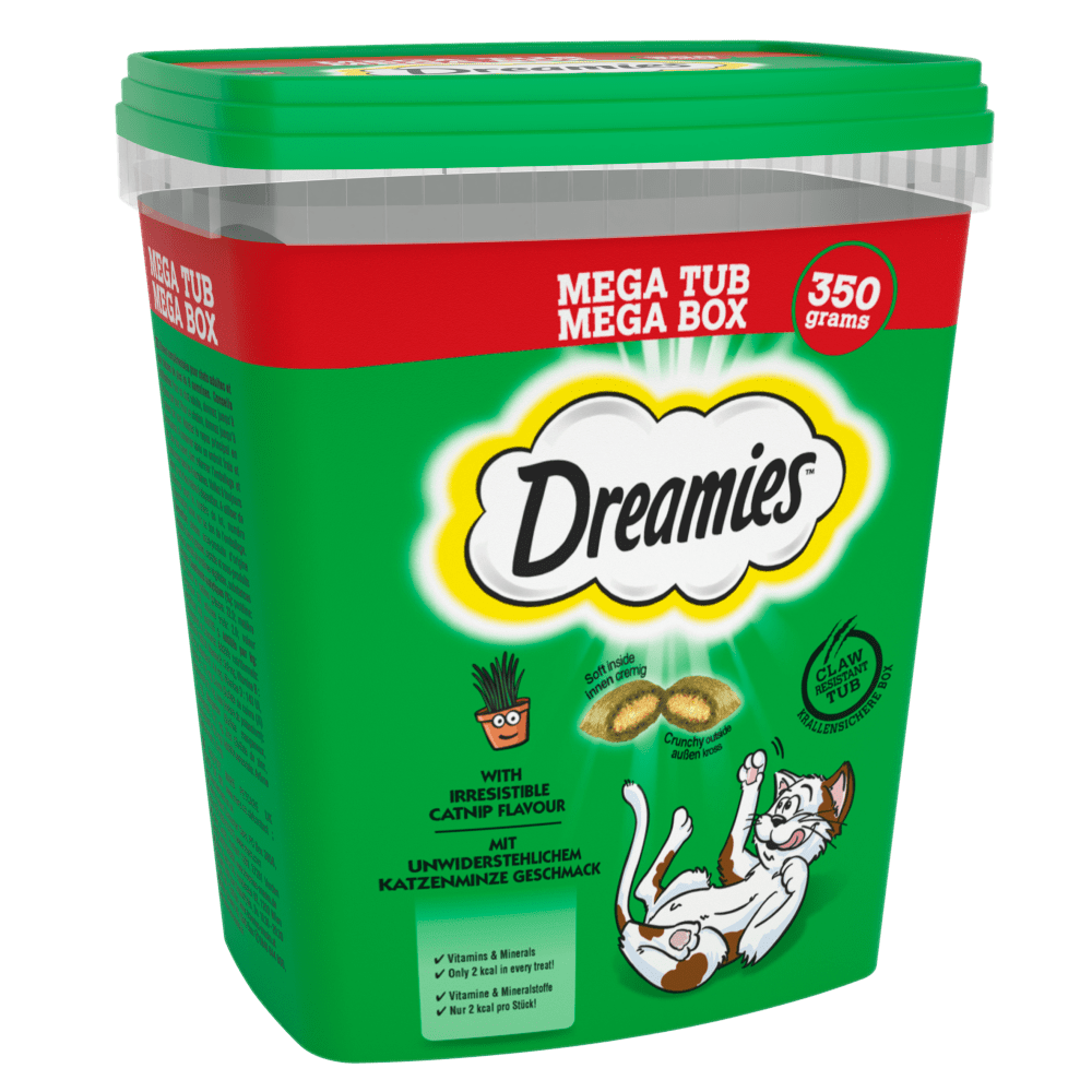 Dreamies Cat Mega Tub Catnip 350g