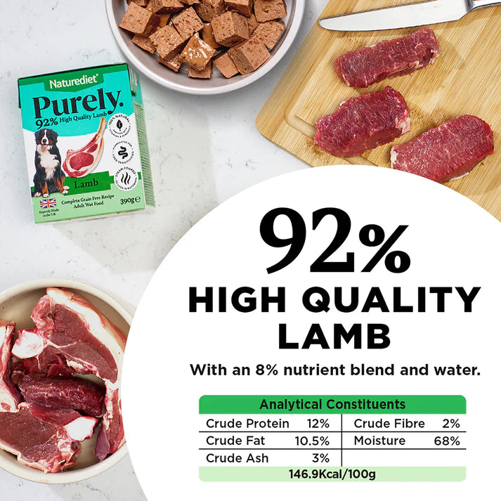 Nature Diet Dog - Purely Lamb 390g