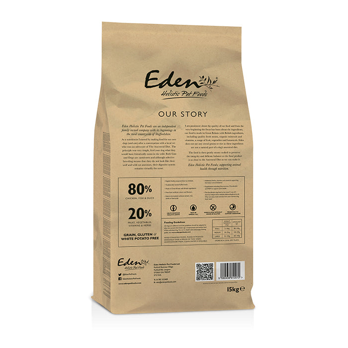 Eden Dog - 80/20 Original Cuisine Working & Sporting Dog Medium Kibble 15kg
