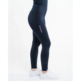 EQUIDRY Women's Water Repellent FG Leggings Navy / Pale Pink