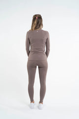 EQUIDRY Women's Water Repellent FG Leggings Mocha / White