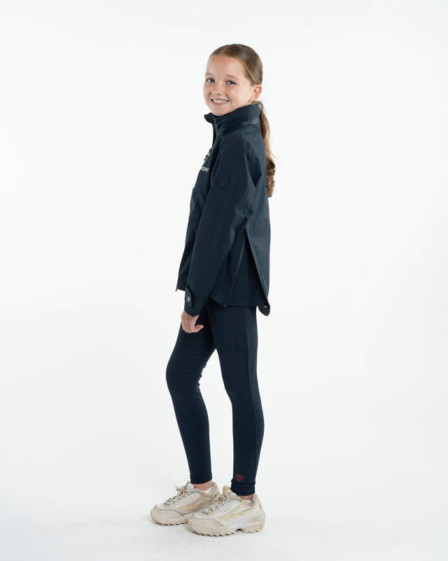 EQUIDRY Girl's Varsha Waterproof Riding Jacket Navy
