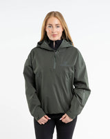 EQUIDRY Women's Waterproof Storm Smock Black Forest Green