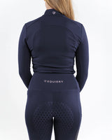 EQUIDRY Women's Water Repellent FG Leggings Navy / Pale Pink