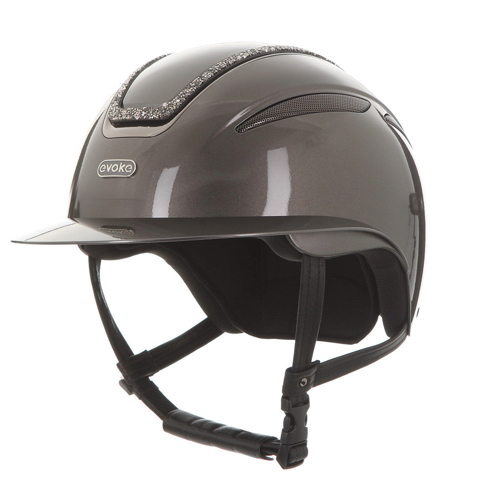 Evoke Callisto Wide Peak Metallic Graphite/Marcasite Crystal Frame
