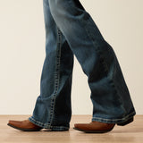 Ariat Womens R.E.A.L. Mid Rise Stretch Whipstitch Boot Cut Jean Rainstorm
