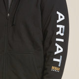 Ariat Mens Rebar All-Weather Full Zip Hood Black