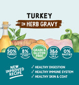 Naturo Dog - Adult Grain & Gluten Free Can Turkey & Fruit & Veg In Herb Gravy 390g