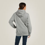 Ariat Womens Rebar Workman Graphic Hood Heather Grey