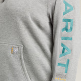 Ariat Womens Rebar Workman Graphic Hood Heather Grey