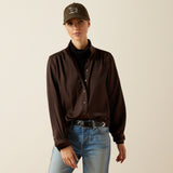 Ariat Womens Kildwick LS Blouse Coffee Bean