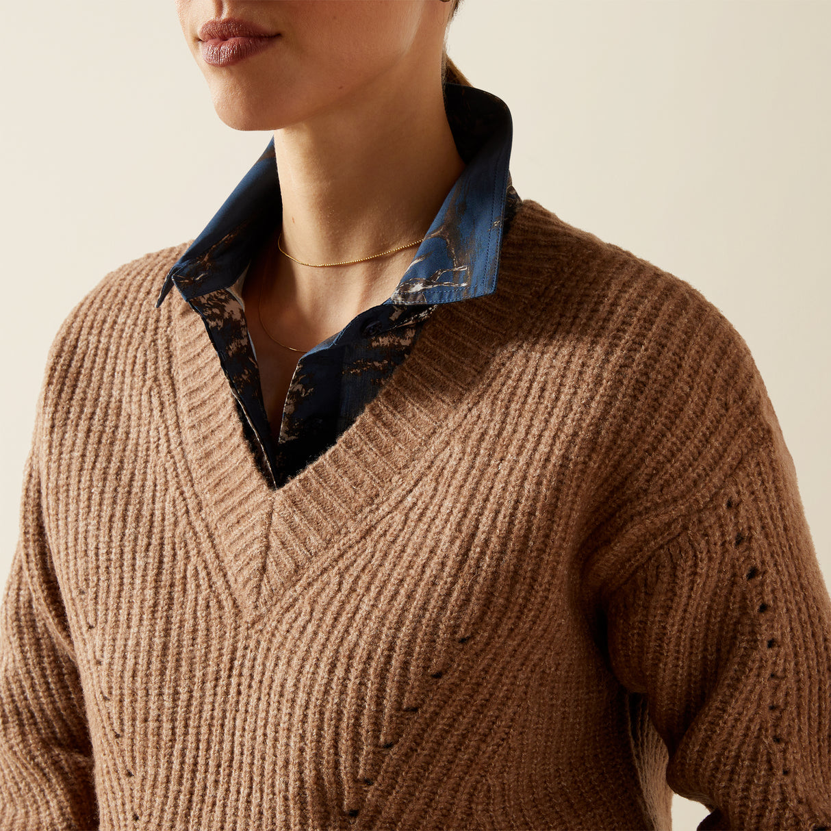 Ariat Womens Blaydon Sweater Woodsmoke Heather