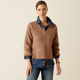 Ariat Womens Blaydon Sweater Woodsmoke Heather