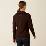 Ariat Womens Alamere 1/2 Zip Sweater Coffee Bean