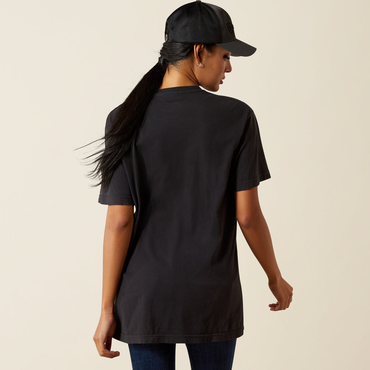 Ariat Womens Boot Stitch Logo SS T-Shirt Vintage Black