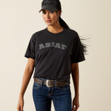 Ariat Womens Boot Stitch Logo SS T-Shirt Vintage Black