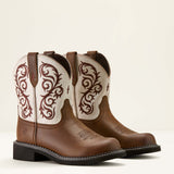 Ariat Womens Fatbaby Heritage Lilah Western Boot Chocolate Chip / Distressed Ivory