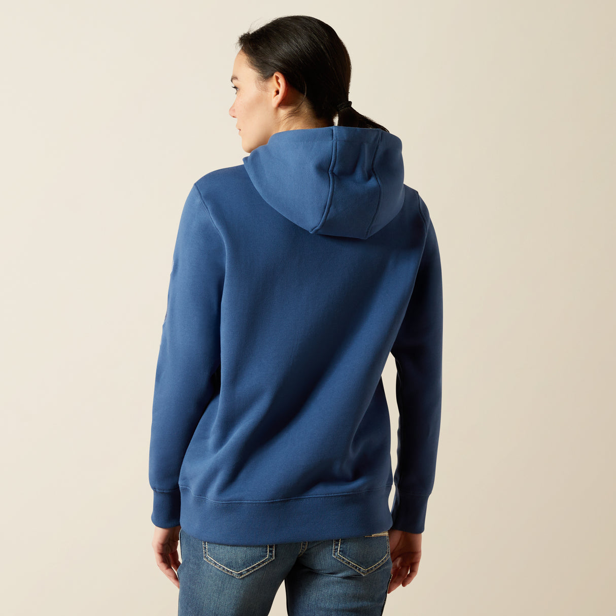 Ariat Womens Rebar Workman Graphic Hood Ensign Blue / Endless Sky