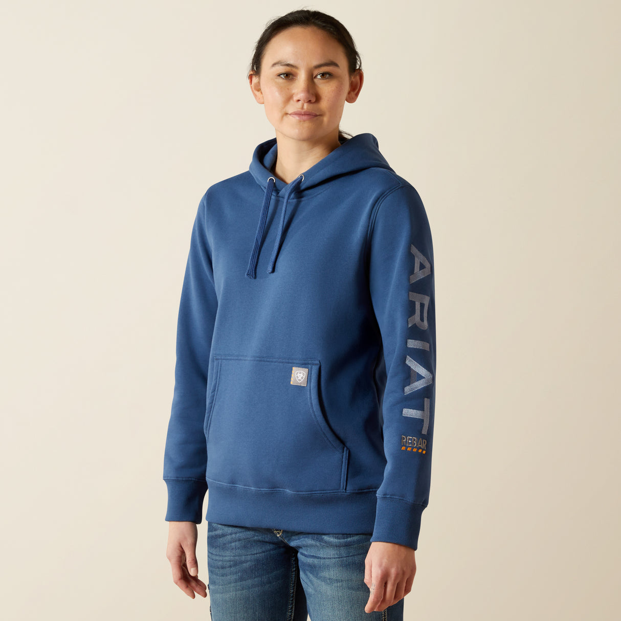 Ariat Womens Rebar Workman Graphic Hood Ensign Blue / Endless Sky