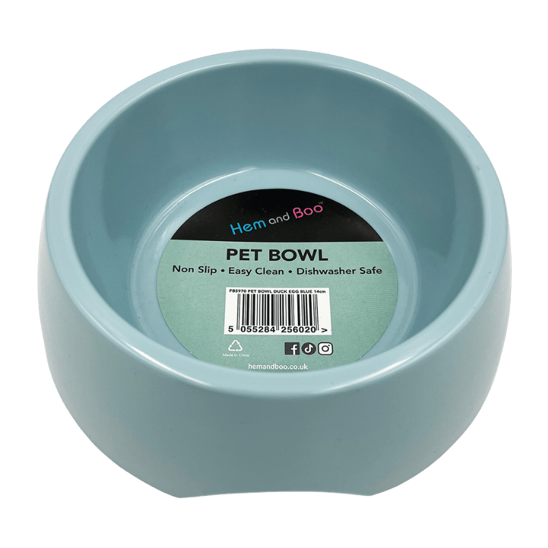 Hem & Boo Non-Slip Bowl Duck Egg Blue 18cm