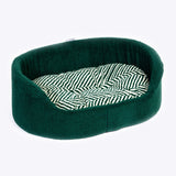 Danish Design Sherpa Fleece Green Herringbone Slumber Bed Large 35"