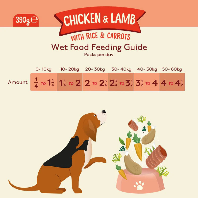 Nature Diet Dog - Chicken & Lamb 390g