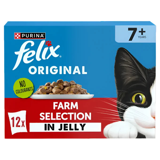 Felix Original Senior Farm Selection in Jelly Wet Cat Food 12x85g