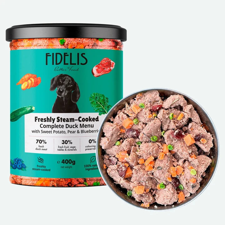 Fidelis Duck with Sweet Potato, Pear & Blueberries 400g