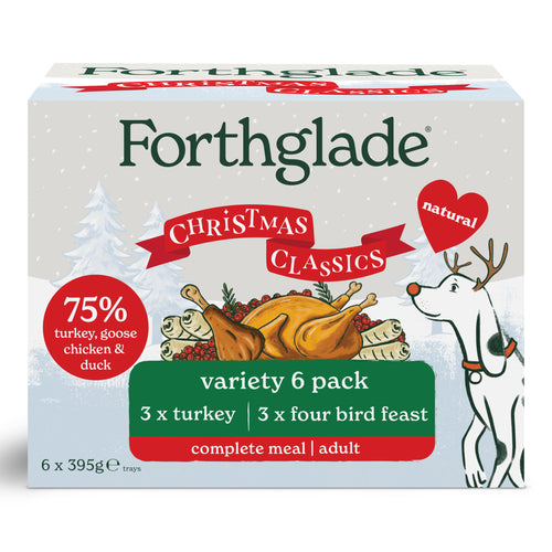 Forthglade Adult Christmas Classics Grain Free Variety Pack 6x395g