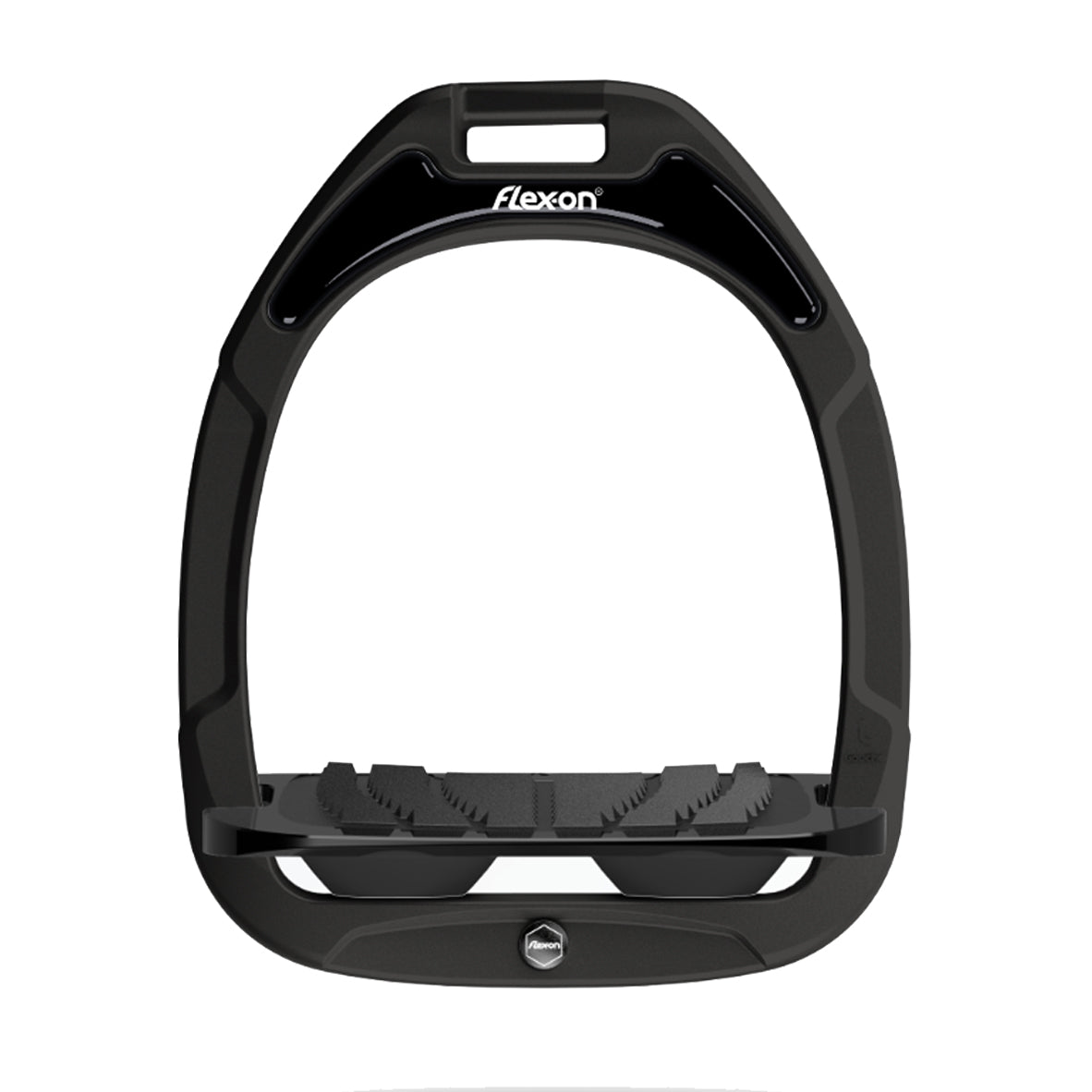 Flex-on Green Composite Stirrups Black/Black/Black Inclined Grip