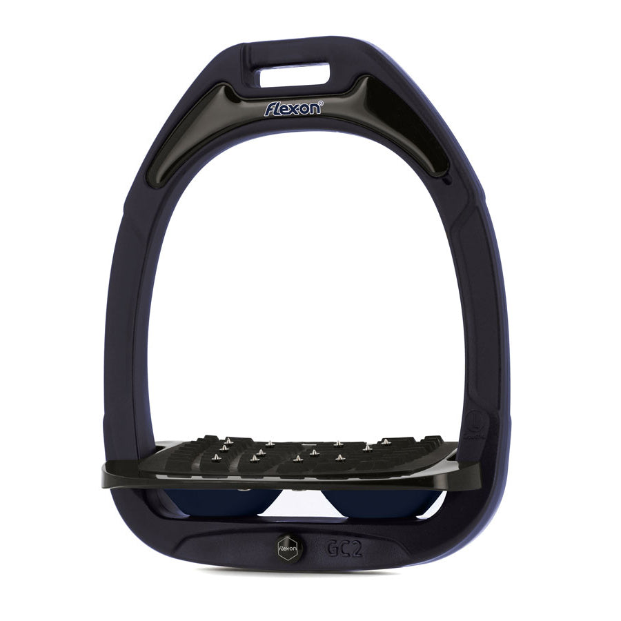 Flex-on Green Composite Stirrups Navy/Black/Navy Inclined Ultra Grip