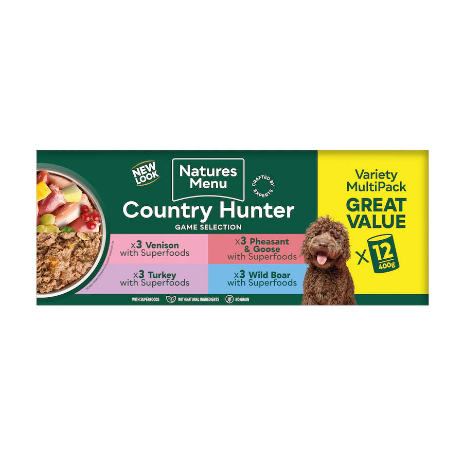 Natures Menu Dog - Country Hunter Can Game Meat Selection 12x400g