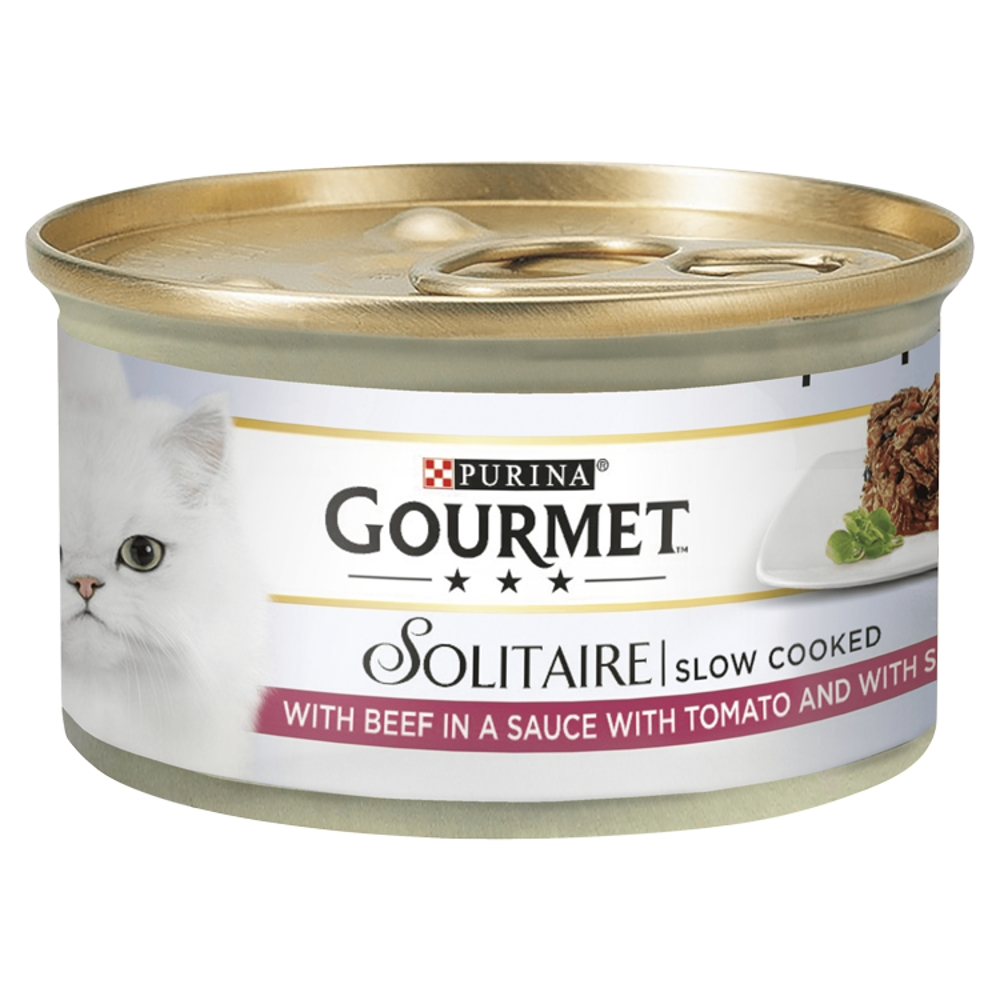 Gourmet Gold Solitaire Beef & Tomato 85g