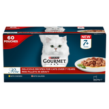 Gourmet Perle Pouch Box Senior 7+ Mini Fillets In Gravy 60x85g
