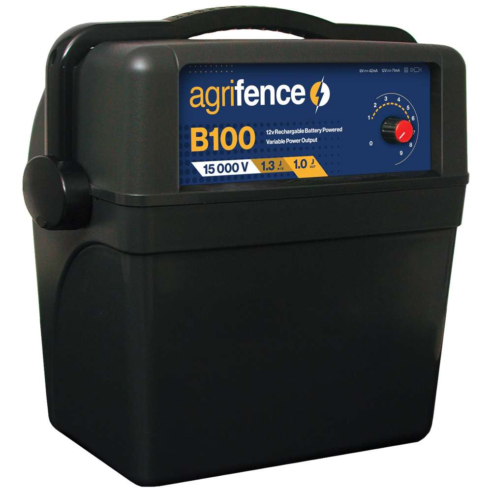 Agrifence B100 Battery Fence Energiser (12v) 1.3J