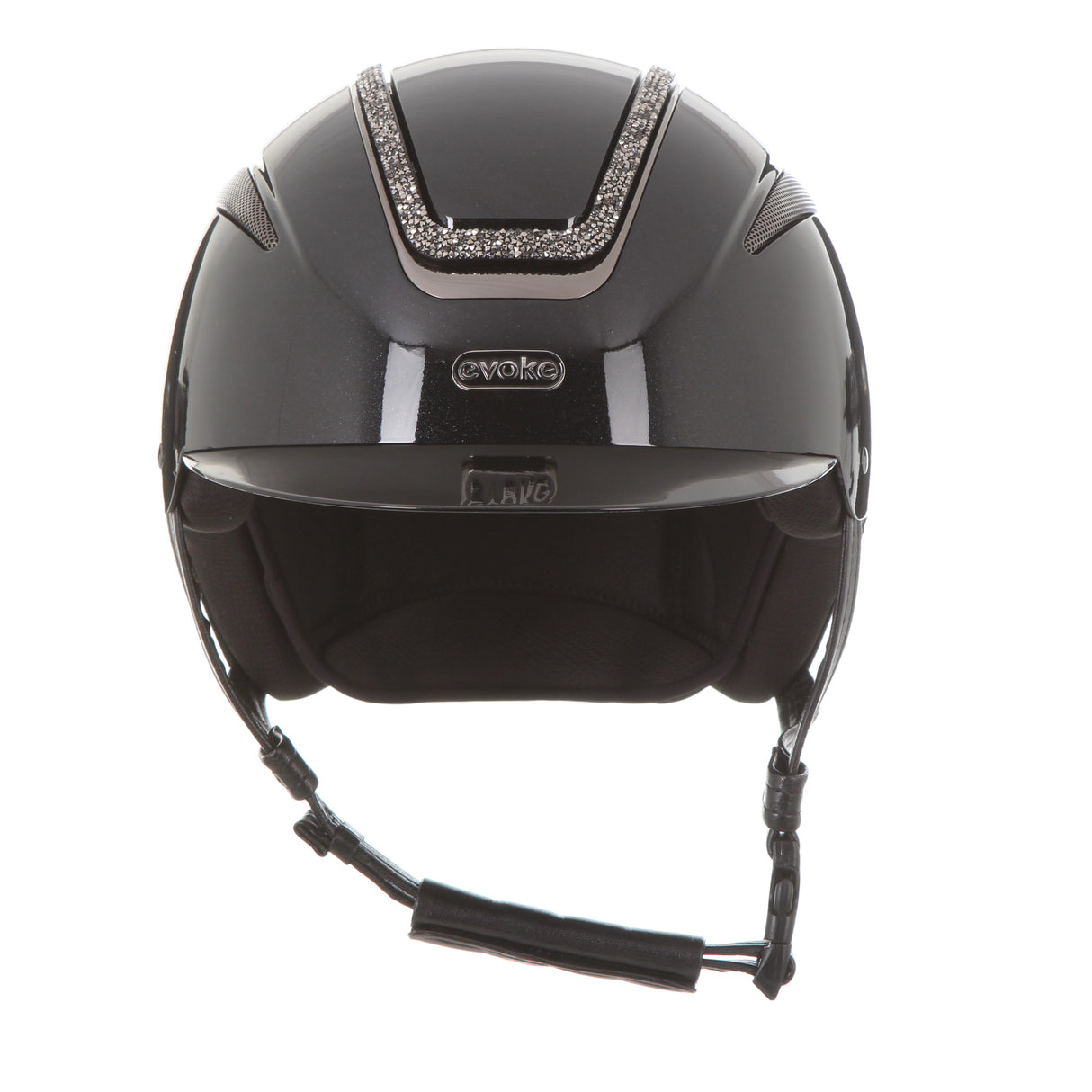 Evoke Callisto Classic Peak Metallic Black Metallic/Marcasite Crystal Frame
