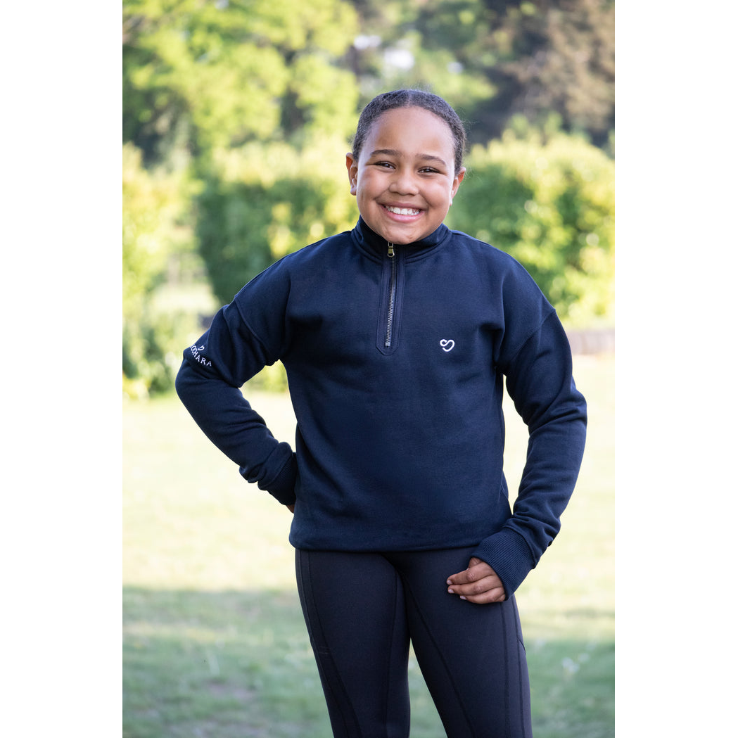 Mochara Young Rider Half Zip Sweatshirt Navy