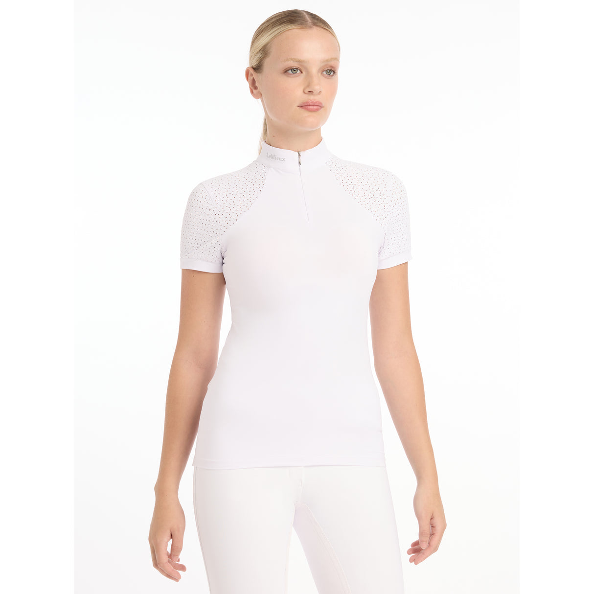 Le Mieux Olivia Short Sleeve Show Shirt White