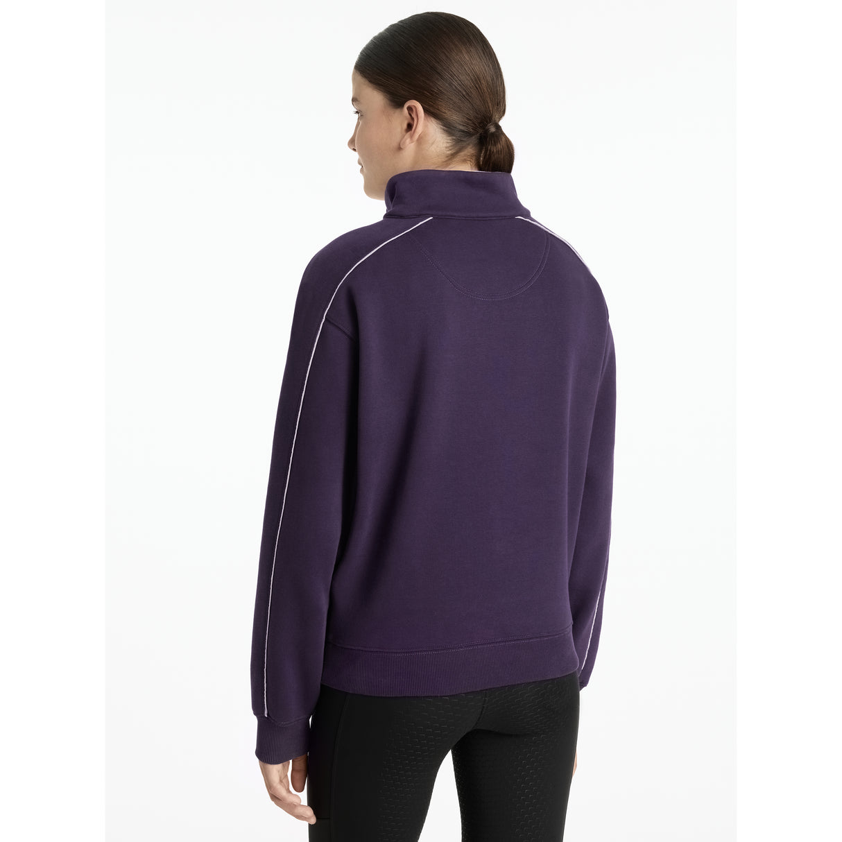 Le Mieux Young Rider Kate Quarter Zip Sweat Juniper / Lilac